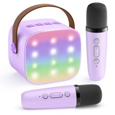 YLL Mini Karaoke Machine with 2 Wireless Microphones, TOP Kids Gifts for Girl...
