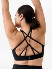 Athleta Solace sports bra- small D/DD- black- nwt-