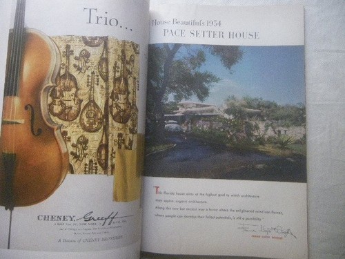 House Beautiful 1953 Frank Lloyd Wright Interior Design Antique Ads 364 pages - Picture 2 of 6