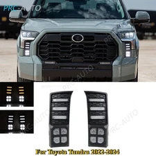 For Toyota Tundra 2022-2026 LED DRL Daytime Running Fog Light Lamps/Turn Sign