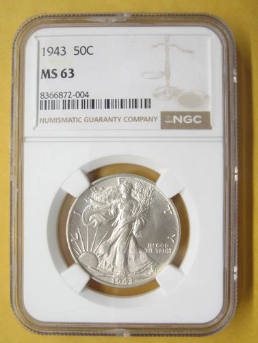 1943 P  NGC MS63 Walking Liberty Silver Half Dollar Take a Look