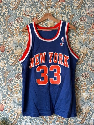 Vintage 90s Champion Patrick Ewing #33 New York Knicks NBA Jersey Medium