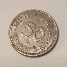 Germany 50 Pfennig 1980 D (Munich) Copper-Nickel KM#110 West Germany