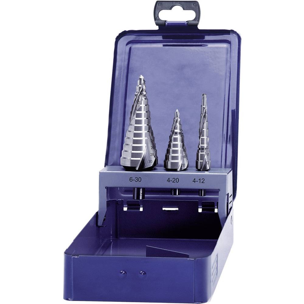 Forets étagés HSS Eventus par Exact 4-30mm coffret de 3 pièces 17334