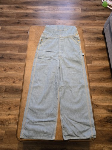 Vintage 70s LEE Denim Overalls Workwear Carpenter Bibs Made In USA 34x32 EUC - Picture 5 of 9