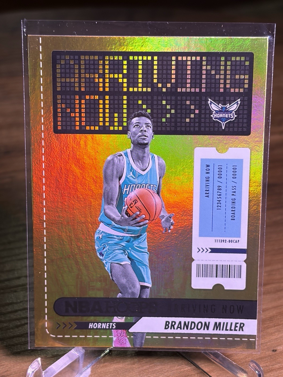 2023-24 Panini NBA Hoops Arriving Now Holo Brandon Miller #13 Charlotte Hornets