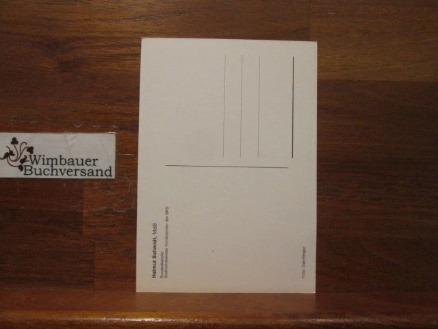 Autogrammkarte Helmut Schmidt Bundeskanzler Schmidt, Helmut : - Bild 2 von 3