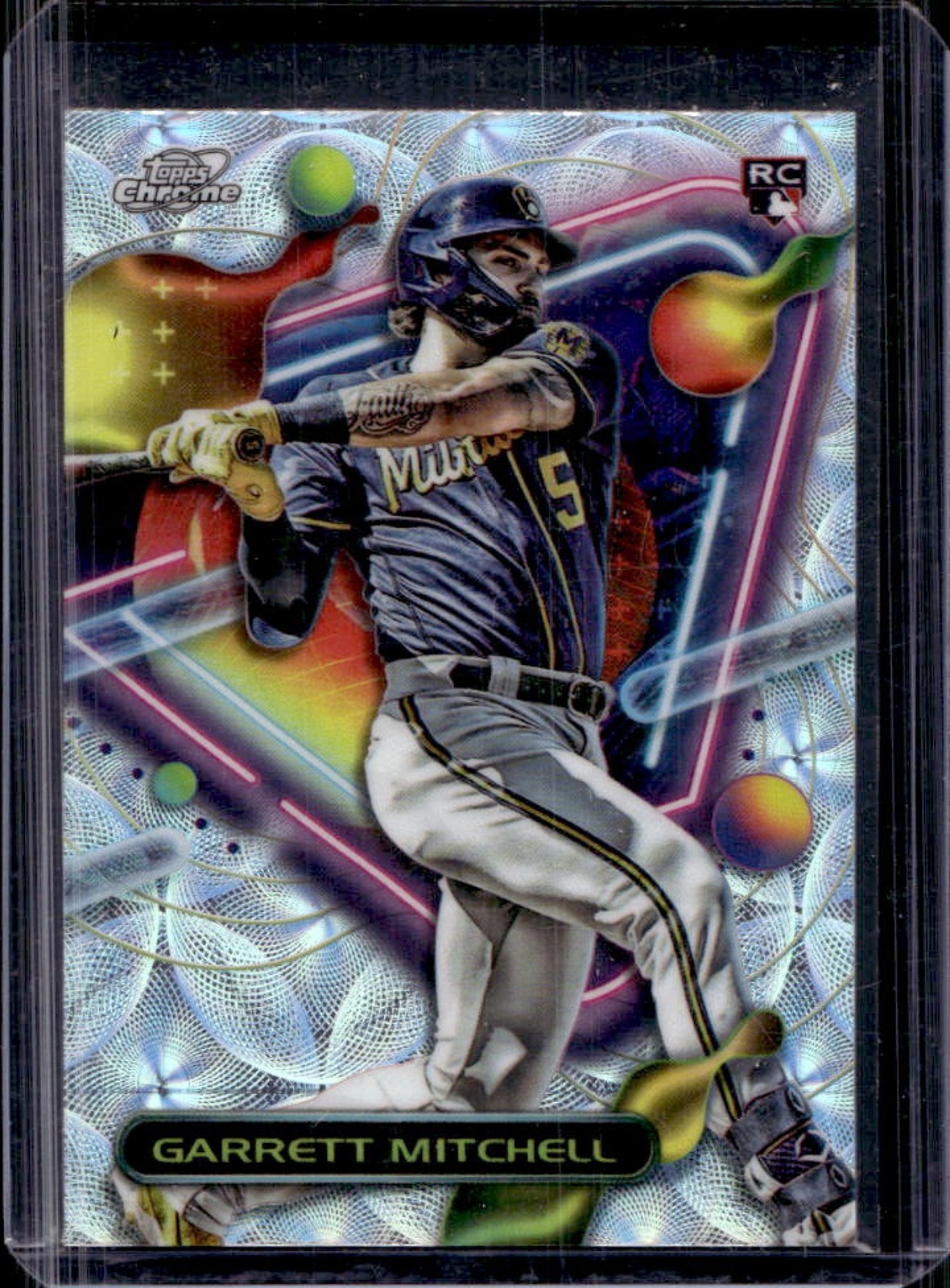2023 Topps Cosmic Chrome Garrett Mitchell RC Nucleus Refractor #154 Brewers