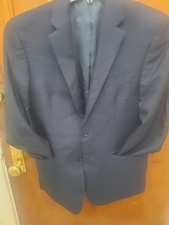 Jos. A. Bank Men's Navy Blue Pinstripe Signature Collection Wool Blazer