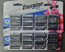 Energizer 123 3V Lithium Batteries - 24 Batteries (12 Pack X 2) - NEW