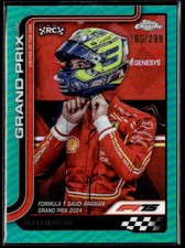 2025 Topps Chrome F1 Oliver Bearman Green Prizm RC #123 /299