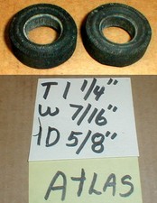 1 pr Atlas slicks Tires 1/24th Slot Car T 1 1/4 X W 7/16 X 5/8 Gently USED