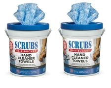 Scrubs In-A-Bucket 42272 10x12" Hand Towel, 72 Count - 2 Tubs- FREE SHIPPING-NEW