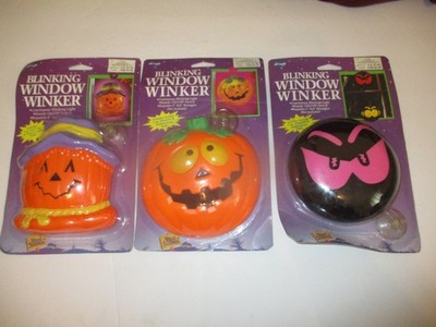 Fun World vintage Halloween Blinking Window Winker Jack o' Lantern, pumpkin