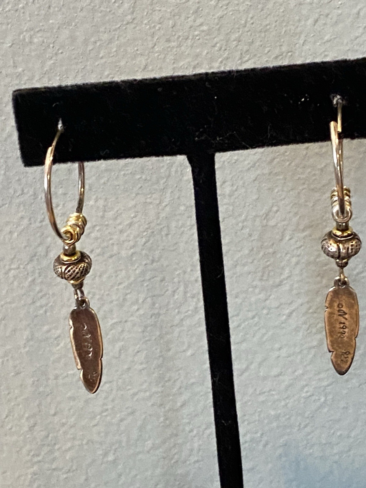 Native American Style Dangling Feather Sterling S… - image 10