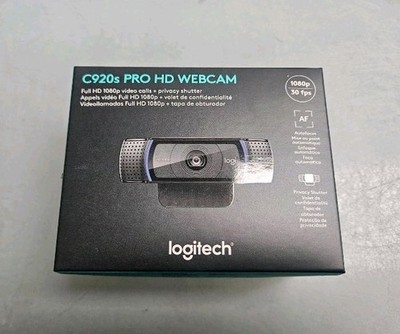 NEW/SEALED Logitech C920S HD Pro Webcam Full 1080p/30fps Video Calling Clear