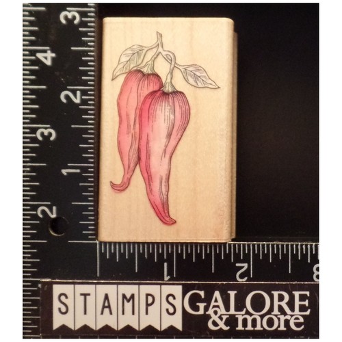 GUMMISTAMPEDE GUMMISTEMPEL A2162E KLEINE CHILIS ESSEN #T18 - Bild 1 von 2