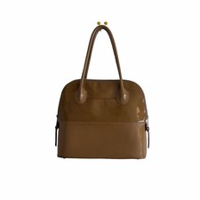 Margaret Howell Idea Enamel Shoulder Bag Leather Beige Camel Used Japan