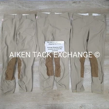 BARGAIN BUNDLE: 3 Pairs Tailored Sportsman Side Zip KP Breeches, 32 (Read Desc.)