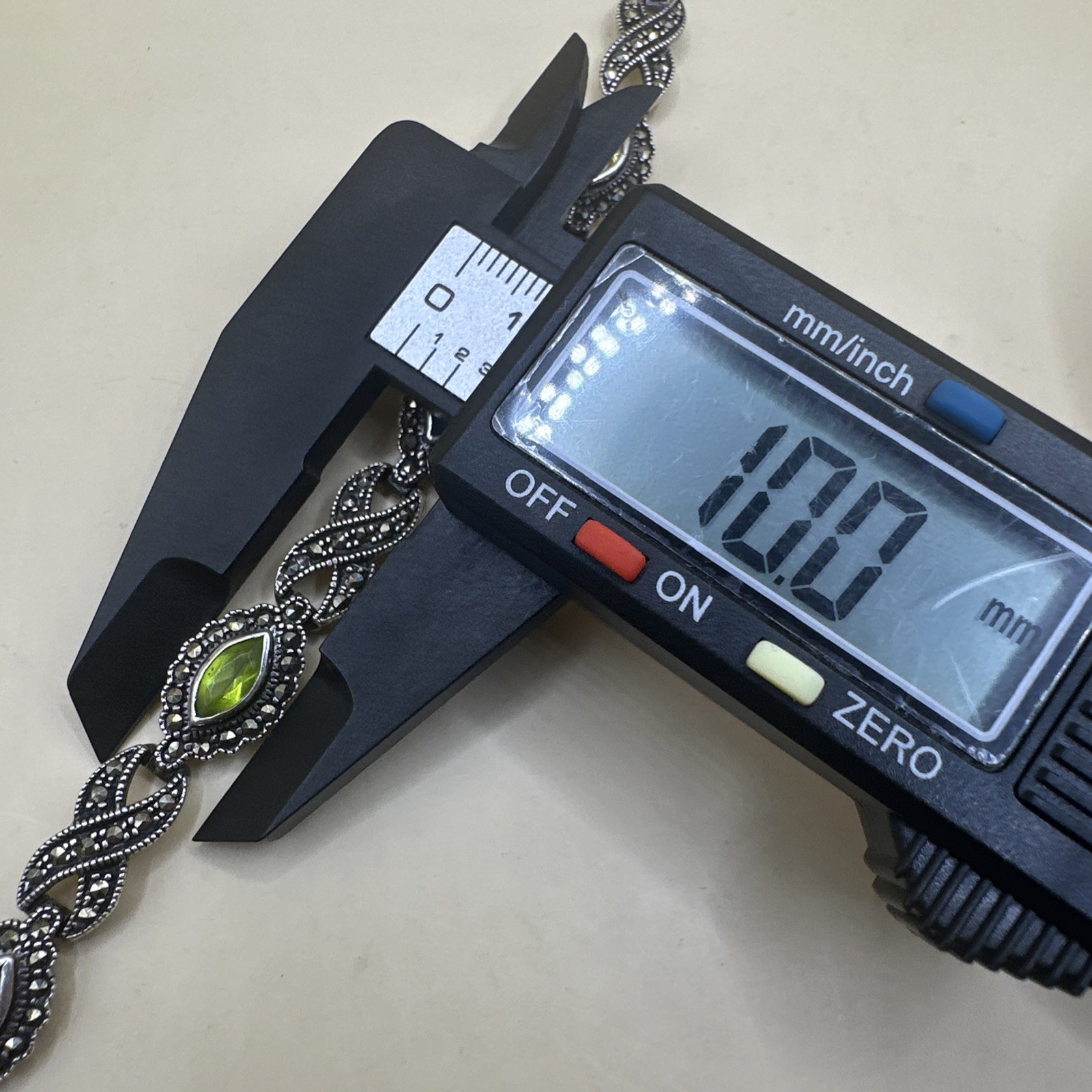 Marquise Cut Assorted Gem Set X Pattern Sterling … - image 7