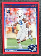 2024 Panini Score Cedric Gray Red Parallel Rookie RC #367 Tennessee Titans