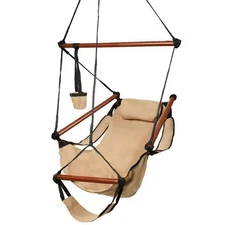 Outdoor Hammock Hanging Chair Air Deluxe Swing Chair Solid Wood 4 Colours US