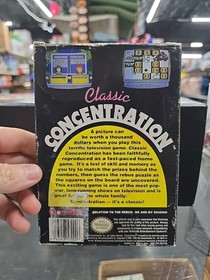 Classic Concentration (Nintendo NES Video Game 1990 CIB