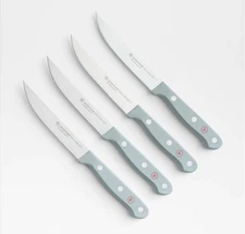 Four Piece Steak Knives Set - In Blue, New, By: Wüsthof Gourmet