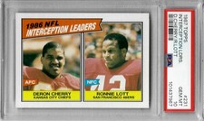 1987 Topps #231 Interception Leaders - CHERRY & LOTT - PSA 10+++