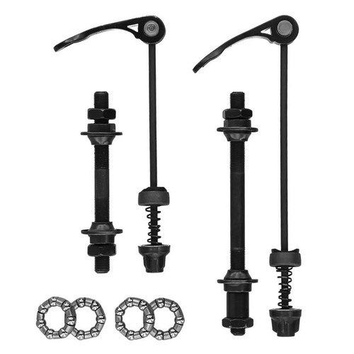 Black-Bike Bicycle Axle Front Rear Quick Release Skewers With 25mm Hub Bearings - Picture 11 of 37