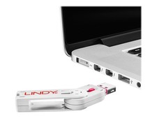 Lindy 40450 Door Lock USB Type A Flash Drive Pink Acrylonitrile Butadiene Styrene