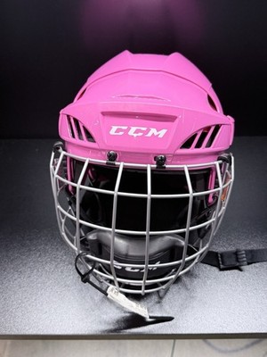 CCM FL40 Pink Small Hockey Helmet Full Cage Combo Youth/Junior