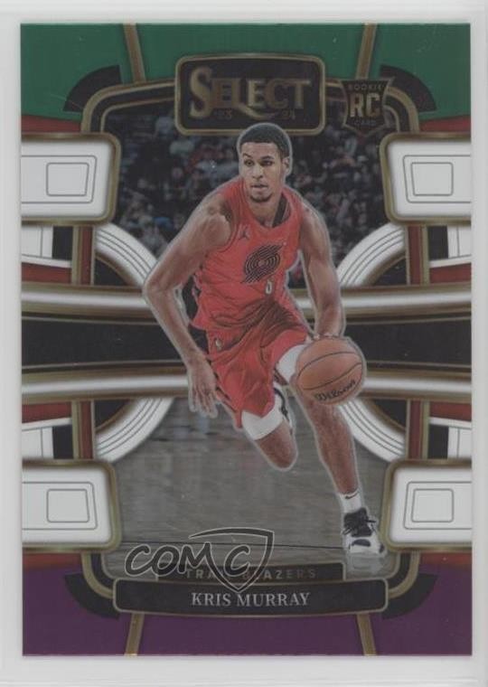 2023-24 Panini Select Concourse Green White Purple Prizm Kris Murray #91 1in4