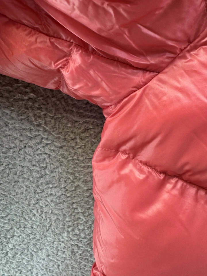 Abrigo acolchado rojo Athleta para mujer talla L cremallera completa POG Foto 3 de 4