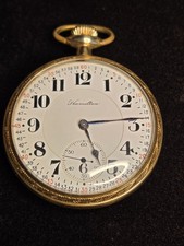 ANTIQUE HAMILTON RAILROAD GRADE POCKET WATCH GRADE 992 UNRESTORED GREAT ORIGINAL