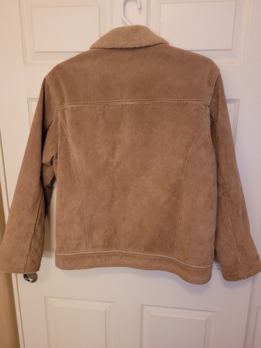 Wilsons Leather M. Julian Lined Jacket Coat Suede Tan Heavy Mens Large - Picture 8 of 13