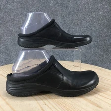 Easy Spirit Shoes Womens 9 Narrow Mule Clog Black Leather Casual Comfort Low Top