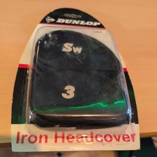 Dunlop Iron Headcovers X 9 Black With White Numbers/Letters NEW Unused gift