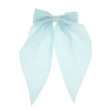 Grace Bow Ribbon Duckbill Hair Clips for Home Sky Blue 1 Pc