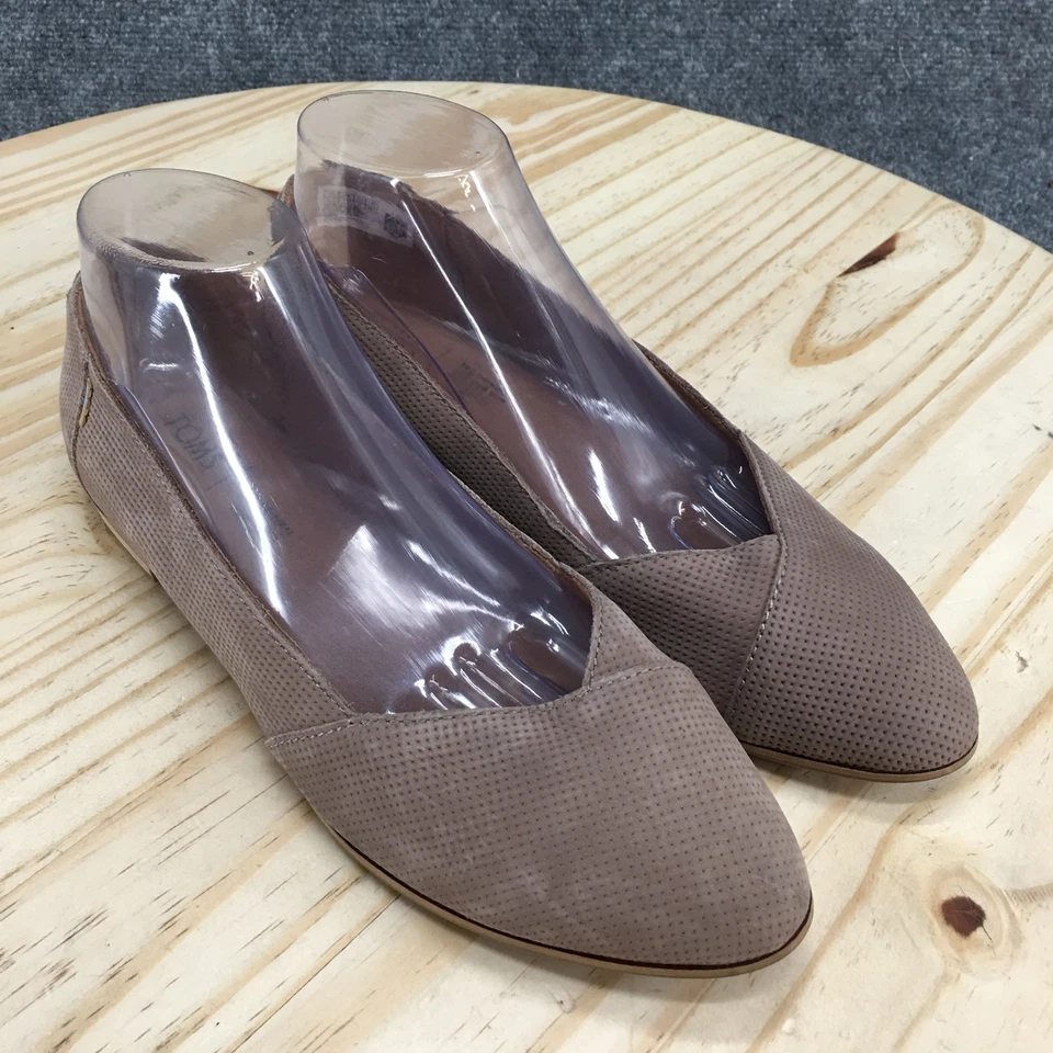 Toms Shoes Womens 9.5 Julie Ballet Flats Brown Slip On Casual Comfort 10015144 - Image 3 of 4
