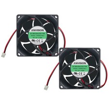 2 PCS 80mm x 25mm DC 12V Brushless Cooling Fan Dual Ball Bearing