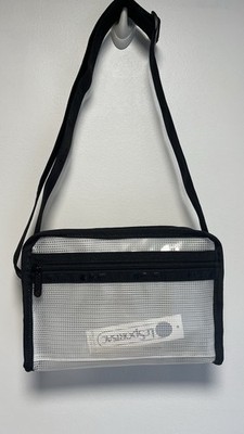 LESPORTSAC GABRIELLE EAST WEST BOX CROSSBODY BAG WHITE CLEAR