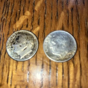 1964 P And D Roosevelt Dimes Fine- Exfine  Cond. 90 Percent Silver