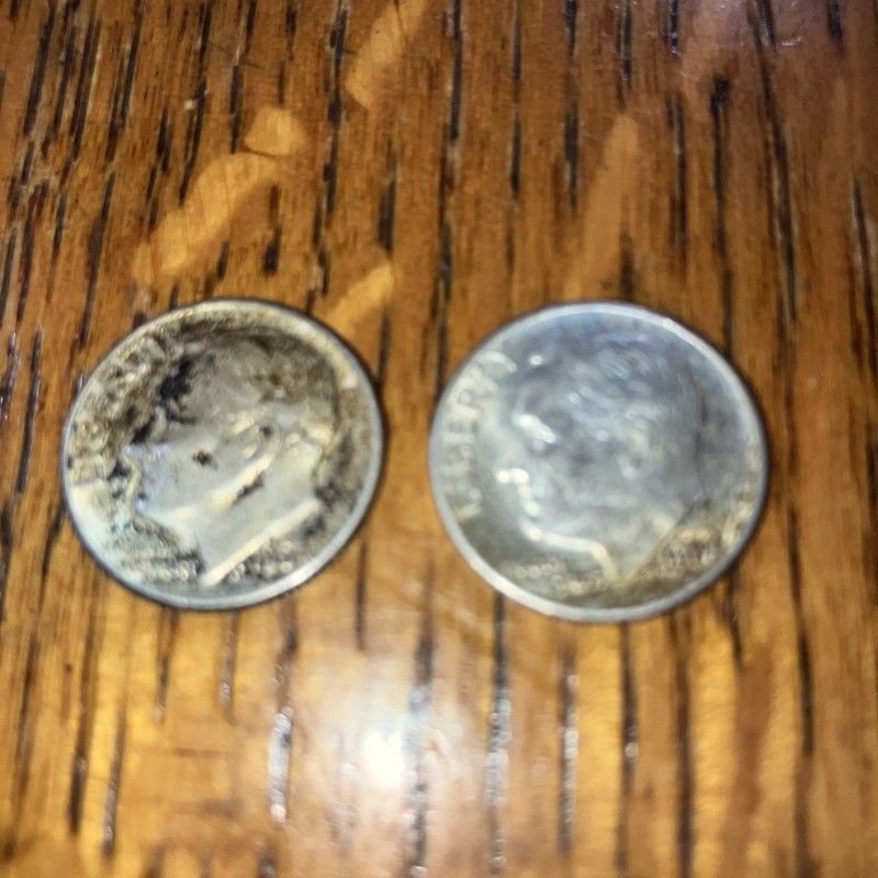 1964 P And D Roosevelt Dimes Fine- Exfine  Cond. 90 Percent Silver