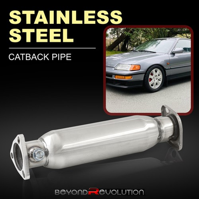 #ad For 1988 2000 Civic JDM Polish Replacement Exhaust Stainless Steel Catback Pipe $83.94