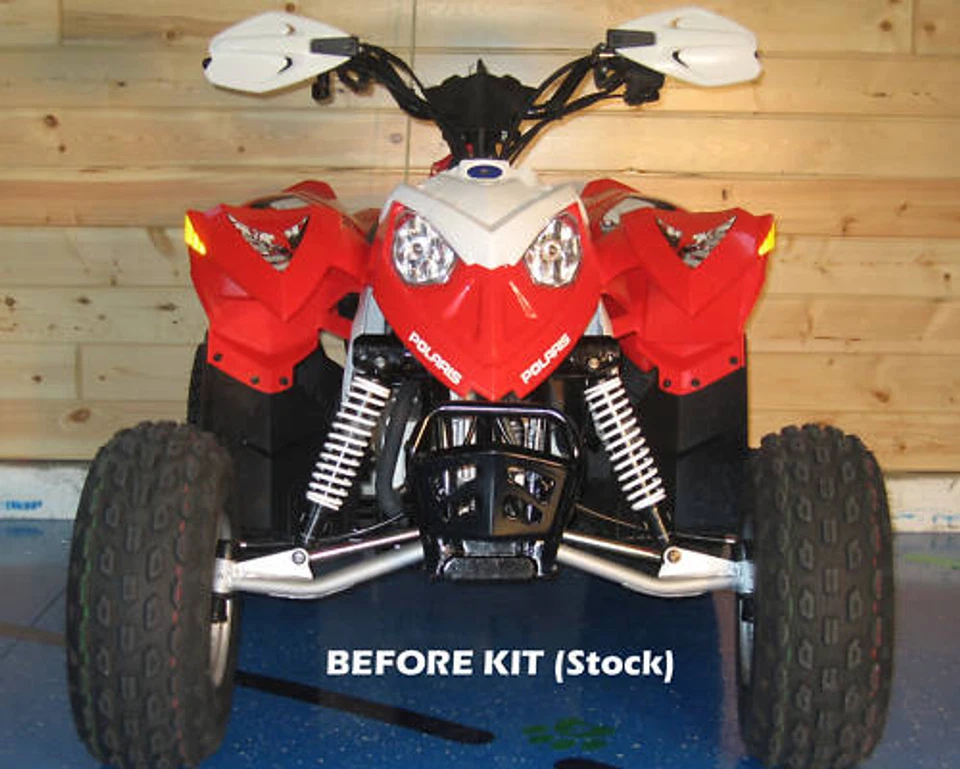 Kit de ensanchamiento de ATV Polaris Outlaw 90 o Outlaw 110 brazos en A y amortiguadores (+6) Foto 4 de 4