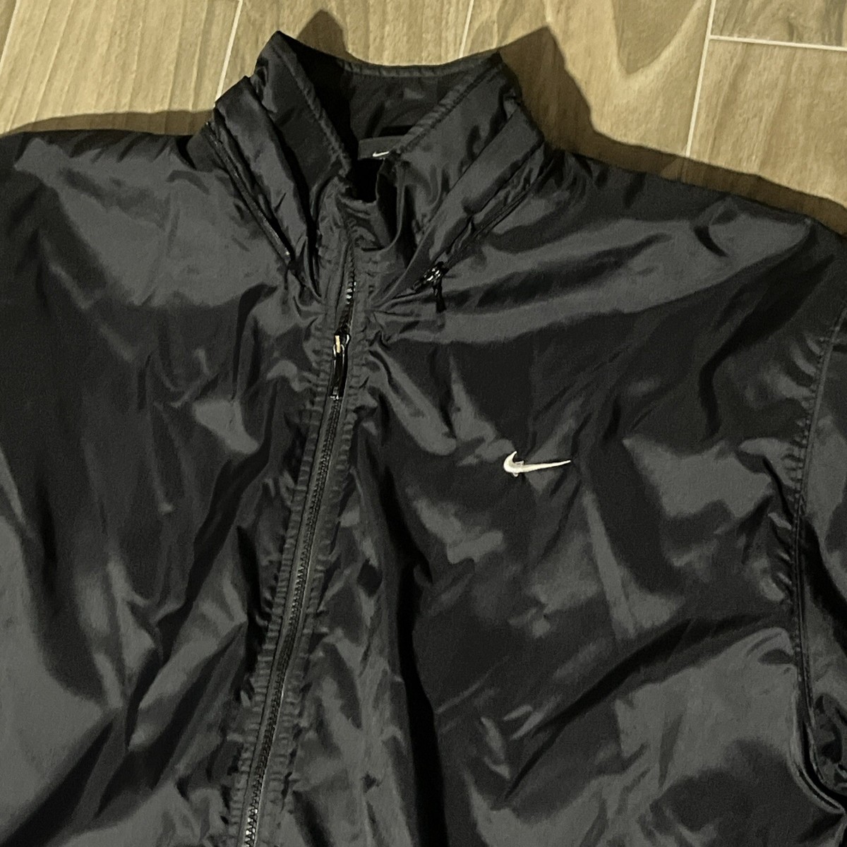 Vintage Nike Jacket Mens 2XL XXL Black Puffer Coat Padded