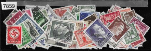 100 different Stamps Adolf Hitler WWII Third Reich era Germany & Occupied areas