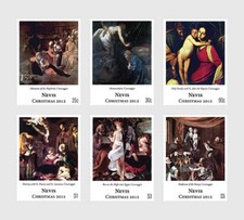 Nevis 2012 - Christmas Art Paintings - Set of 6 Stamps - Scott #1729-34 - MNH