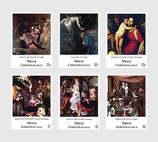 Nevis 2012 - Christmas Art Paintings - Set of 6 Stamps - Scott #1729-34 - MNH